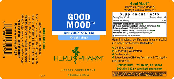 Herb Pharm, Good Mood, 4 fl oz