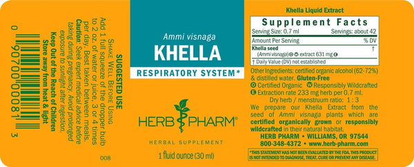 Herb Pharm, Khella, 1 fl oz