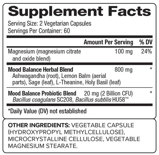 Probiogen, Mood Balance Spore Probiotic, 120 Vegetarian Capsules