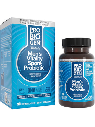 Probiogen, Men’s Vitality Spore Probiotic, 30 Vegetarian Capsules