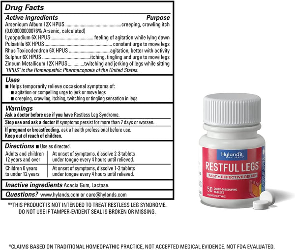 Hyland's, Restful Legs, 50 Quick-Dissolving Tablets