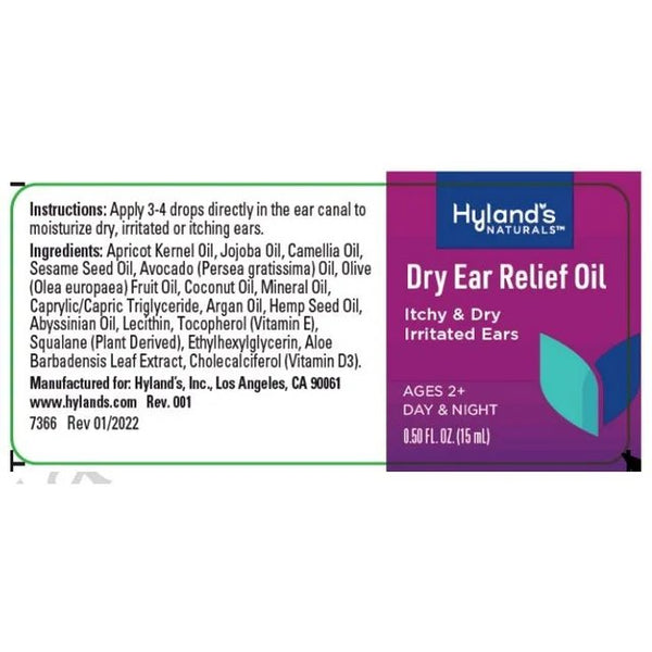 Hyland's, Dry Ear Relief Oil, 0.5 fl oz