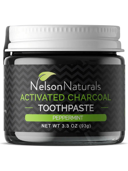 Nelson Naturals, Activated Charcoal, Toothpaste, Peppermint, 3.3 oz