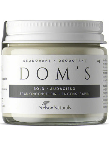 Nelson Naturals, Dom's, Deodorant, Bold, Frankincense-Fir, 65g