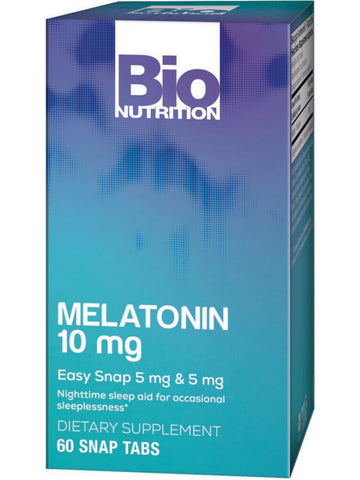 Bio Nutrition, Melatonin 10mg, 60 Snap Tabs