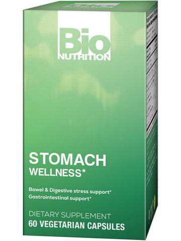 Bio Nutrition, Stomach Wellness, 60 Vegetarian Capsules