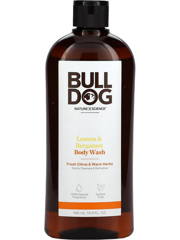 Bulldog Skincare, Lemon and Bergamot Body Wash, Fresh Citrus and Warm Herbs, 16.9 fl oz