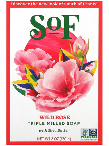 South of France, Wild Rose Bar Soap, 6 oz