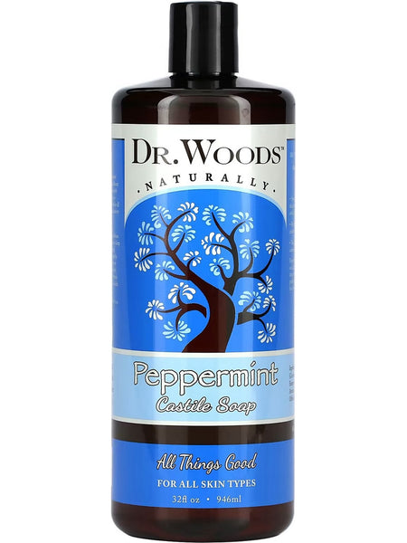 Dr. Woods, Castile Soap Liquid Peppermint, 32 fl oz