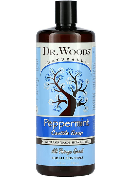 Dr. Woods, Castile Soap Liquid Peppermint with Shea Butter, 32 fl oz