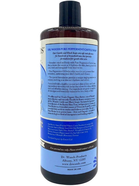 Dr. Woods, Castile Soap Liquid Peppermint with Shea Butter, 32 fl oz