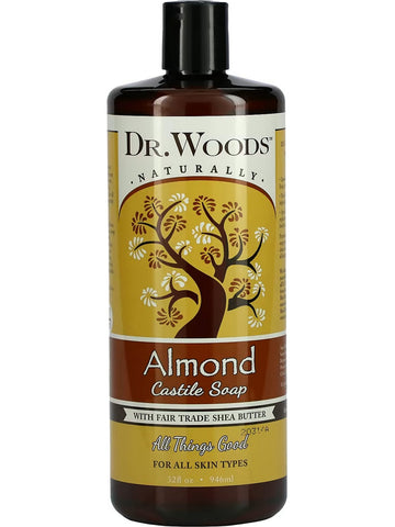 Dr. Woods, Castile Soap Liquid Almond with Shea Butter, 32 fl oz