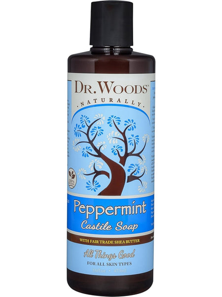 Dr. Woods, Castile Soap Liquid Peppermint with Shea Butter, 16 fl oz