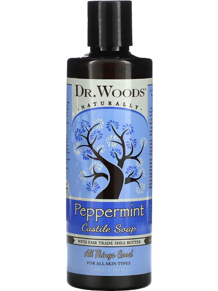 Dr. Woods, Castile Soap Liquid Peppermint with Shea Butter, 8 fl oz