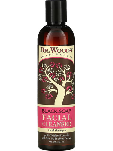 Dr. Woods, Black Soap Facial Cleanser with Shea Butter, 8 fl oz