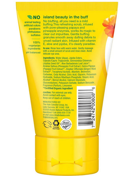 Alba Botanica, Hawaiian Facial Scrub, Pineapple Enzyme, 4 oz