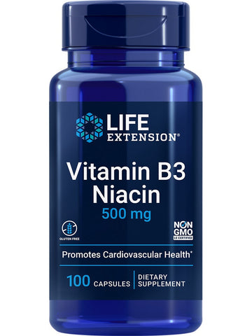 Life Extension, Vitamin B3 Niacin, 500 mg, 100 capsules