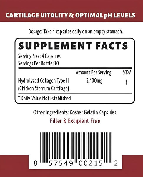 Longevity by Nature, kollaGen II-xs Collagen Type II, 120 Capsules