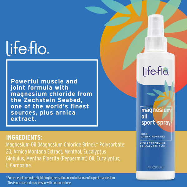 Life-flo, Magnesium Oil Sport Spray with Arnaca Montana, 8 fl oz