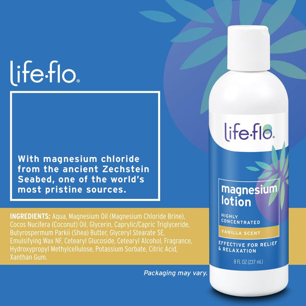 Life-flo, Magnesium Lotion, Highly Concentrated, Vanilla, 8 fl oz