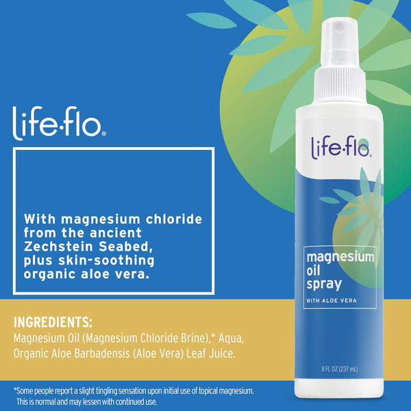 Life-flo, Magnesium Oil Spray with Aloe Vera, 8 fl oz