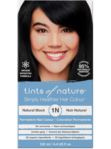 ** 12 PACK ** Tints of Nature, 1N, Natural Black, Permanent Hair Colour, 4.4 US fl oz