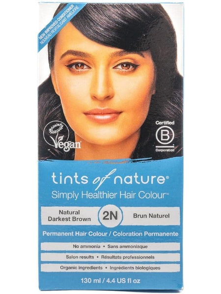 ** 12 PACK ** Tints of Nature, 2N, Natural Darkest Brown, Permanent Hair Colour, 4.4 US fl oz