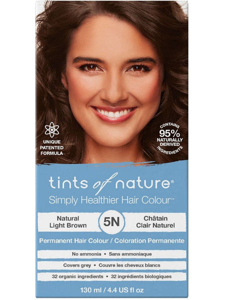 ** 12 PACK ** Tints of Nature, 5N, Natural Light Brown,Permanent Hair Colour, 4.4 US fl oz