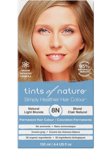 ** 12 PACK ** Tints of Nature, 8N, Natural Light Blonde, Permanent Hair Colour, 4.4 US fl oz