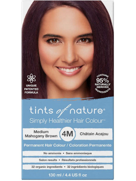 ** 12 PACK ** Tints of Nature, 4M, Medium Mahogany Brown, Permanent Hair Colour, 4.4 US fl oz