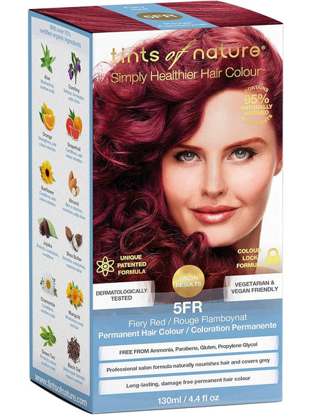 ** 12 PACK ** Tints of Nature, 5FR, Fiery Red, Permanent Hair Colour, 4.4 US fl oz