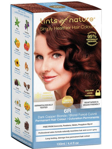 ** 12 PACK ** Tints of Nature, 6R, Dark Copper Blonde, Permanent Hair Colour, 4.4 US fl oz