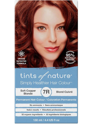 ** 12 PACK ** Tints of Nature, 7R, Soft Copper Blonde, Permanent Hair Colour, 4.4 US fl oz