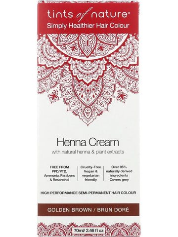 ** 12 PACK ** Tints of Nature, Henna Cream, High Performance Semi-Permanent Hair Colour, Golden Brown, 2.46 fl oz