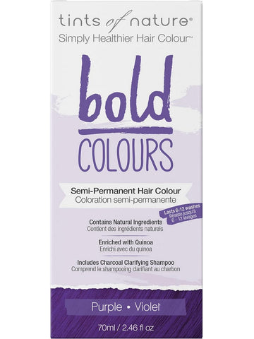 ** 12 PACK ** Tints of Nature, Bold Colours, Semi-Permanent Hair Colour, Purple, 2.46 fl oz