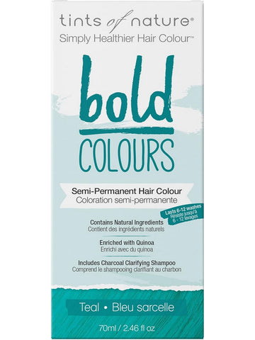 ** 12 PACK ** Tints of Nature, Bold Colours, Semi-Permanent Hair Colour, Teal, 2.46 fl oz