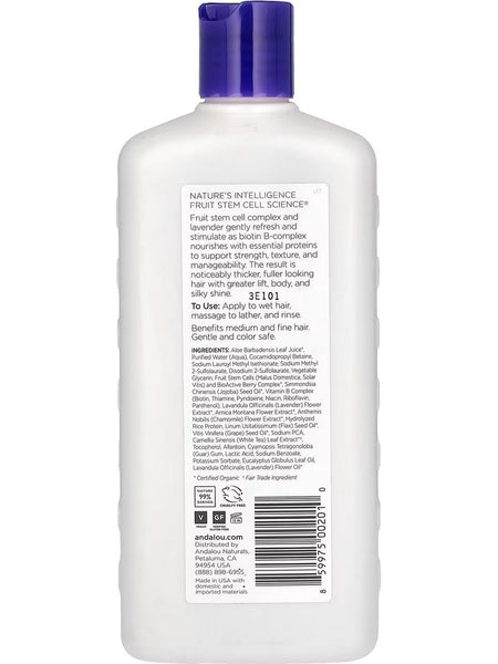 Andalou Naturals, Lavander & Biotin Shampoo, 11.5 fl oz