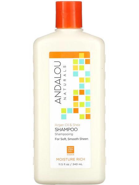 Andalou Naturals, Moisture Rich Argan Oil & Shea Shampoo, 11.5 fl oz