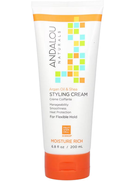 Andalou Naturals, Argan Oil & Shea Styling Cream Flexible Hold, 6.8 fl oz