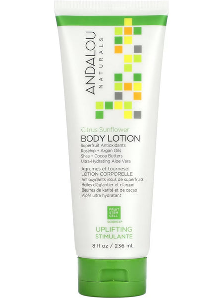 Andalou Naturals, Uplifting Citrus Sunflower Body Lotion, 8 fl oz