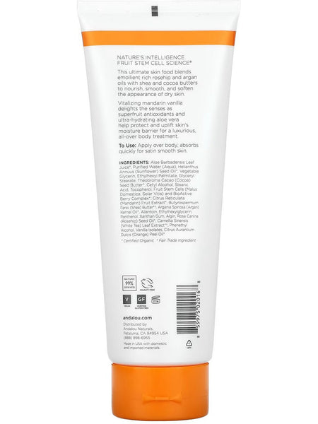 Andalou Naturals, Vitalizing Mandarin Vanilla Body Lotion, 8 fl oz