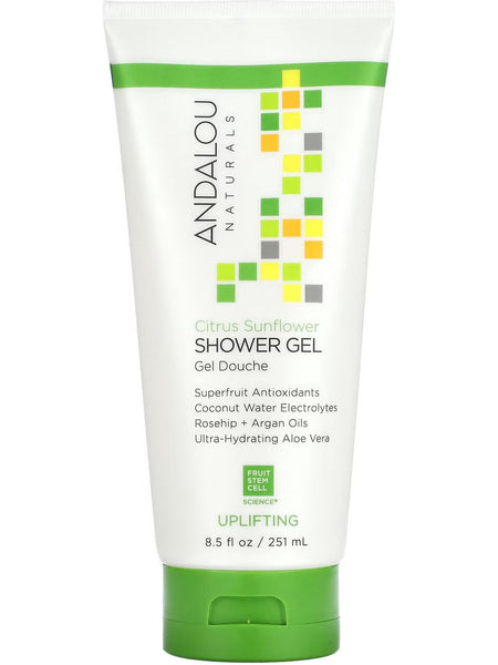 Andalou Naturals, Uplifting Citrus Sunflower Shower Gel, 8.5 fl oz