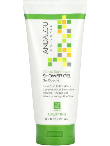 Andalou Naturals, Uplifting Citrus Sunflower Shower Gel, 8.5 fl oz