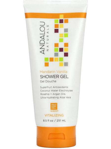 Andalou Naturals, Vitalizing Mandarin Vanilla Shower Gel, 8.5 fl oz