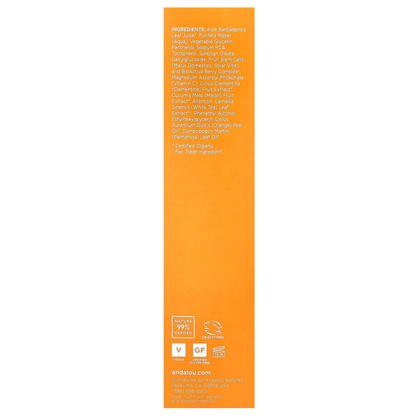 Andalou Naturals, Clementine + C Illuminating Toner, Brightening, 6 fl oz