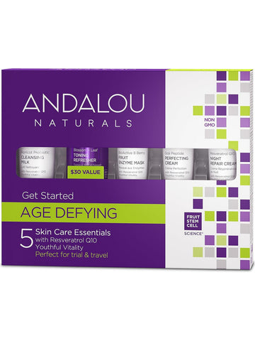 Andalou Naturals, Get Started Age Defying Kit, 5-piece Kit