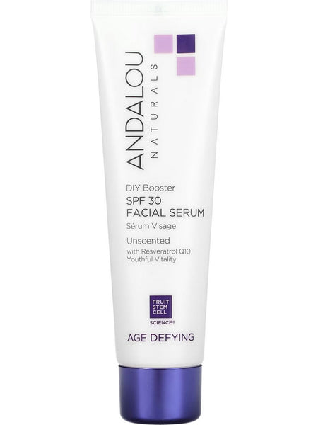 Andalou Naturals, DIY Booster SPF30 Facial Serum Unscented, Age Defying, 2 fl oz