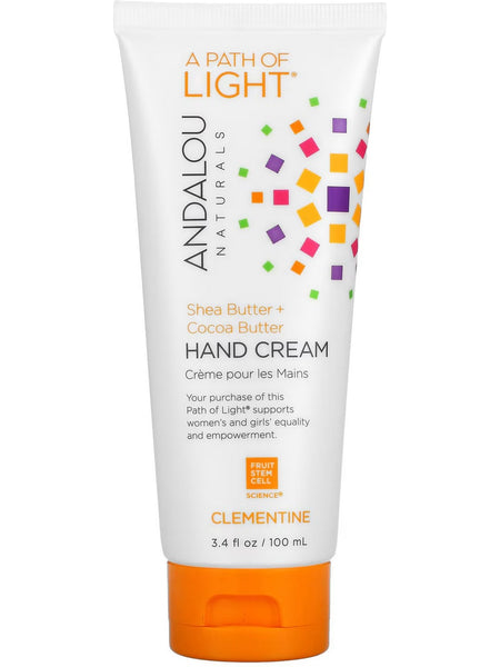 Andalou Naturals, Shea Butter + Cocoa Butter Hand Cream Clementine, 3.4 oz