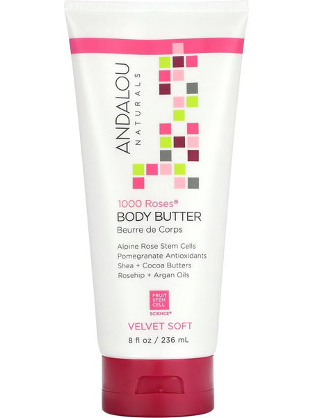 Andalou Naturals, 1000 Roses Body Butter Velvet Soft, 8 fl oz