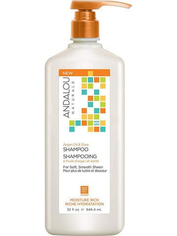 Andalou Naturals, Argan Oil & Shea Shampoo Moisture Rich, 32 fl oz